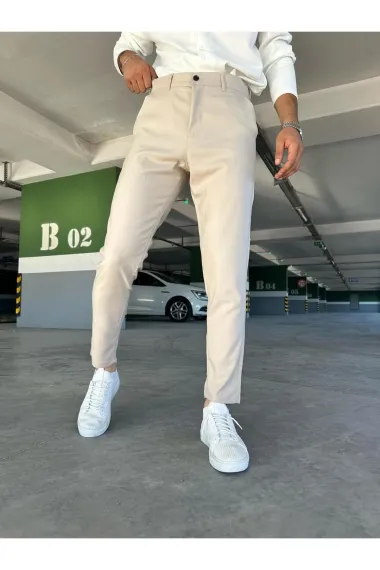 Pantaloni barbati casual bej C001