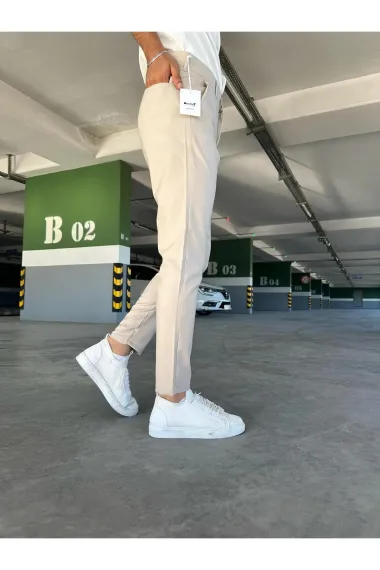 Pantaloni barbati casual bej C001