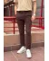 Pantaloni barbati casual grena c001