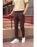 Pantaloni barbati casual grena c001