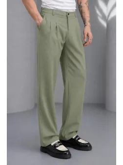 Pantaloni barbati casual, croiala lejera, kaki A01