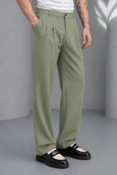 Pantaloni barbati casual, croiala lejera, kaki A01
