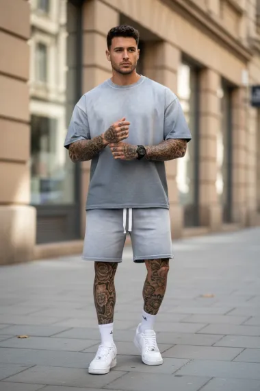 Compleu de vara tricou oversize + pantaloni degrade 203