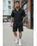 Compleu de vara tricou + pantaloni negru 218