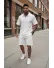 Compleu de vara tricou + pantaloni alb 219