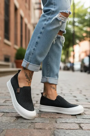 Espadrile dama casual negre B83 N17-2
