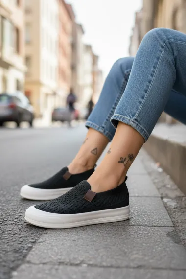 Espadrile dama casual negre B83 N17-2