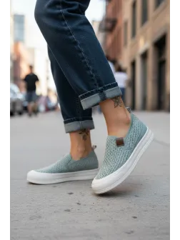 Espadrile dama casual vernil B83 T52-2