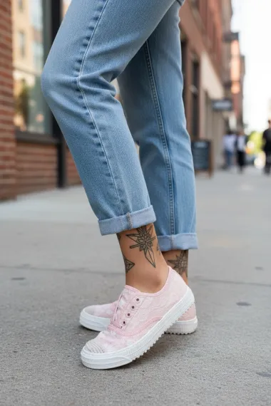 Espadrile dama casual roz Y601 T55-2