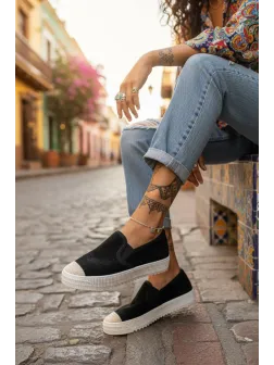 Espadrile dama casual negre Y602 T53-2 Espadrile dama casual negre Y602 T53-2