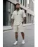 Compleu de vara camasa + pantaloni bej 002