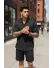 Compleu de vara camasa + pantaloni negru 004