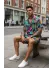Compleu de vara camasa cu imprimeu + pantaloni 5506
