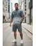 Compleu de vara, tricou + pantaloni, gri 8001