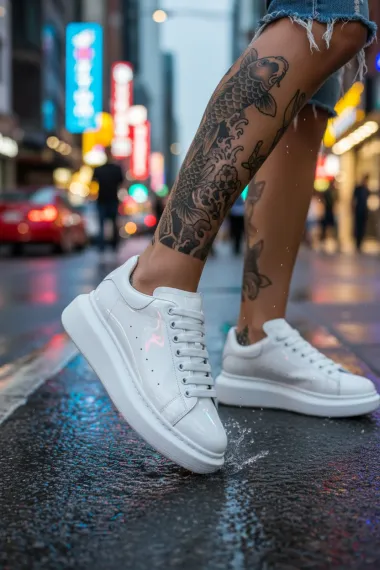 Adidasi dama casual, albi luciosi, vip AAA