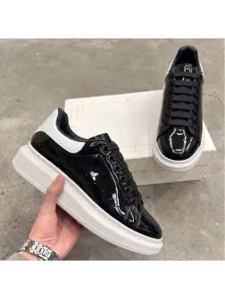 Adidasi barbati casual negri luciosi AAA