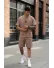 Compleu de vara, triocu + pantaloni, maro 2001