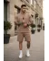 Compleu de vara, triocu + pantaloni, maro 2001