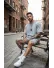Compleu de vara, tricou + pantaloni, gri deschis 2001