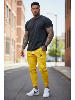 Pantaloni de trening mustar conici 12260 Y2-4
