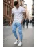 Pantaloni de trening bleu conici 12347 26-3.2