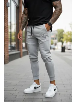 Pantaloni de trening gri conici 12347 13-4.2