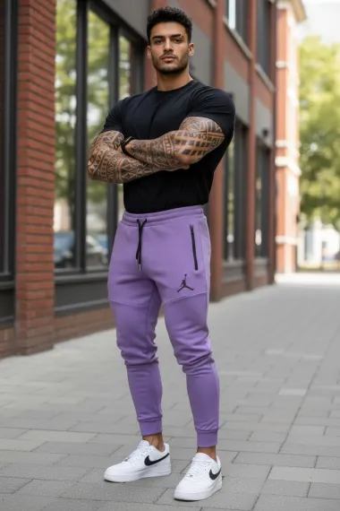 Pantaloni de trening mov conici 12361 78-4