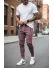 Pantaloni de trening maro, silon, conici 12379 K3