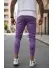 Pantaloni de trening mov, silon, conici 12379 7-1