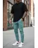 Pantaloni de trening vernil, silon, conici 12379 21-2