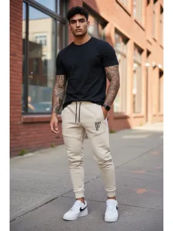 Pantaloni de trening bej 12616 7-5