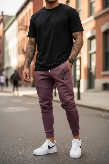 Pantaloni de trening maro 12616 23-4