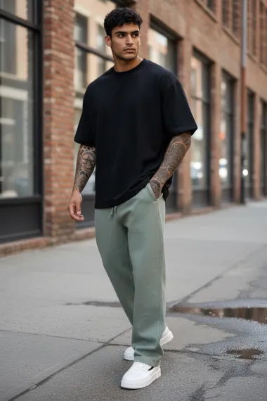 Pantaloni de trening verzi 2564 43-5.2