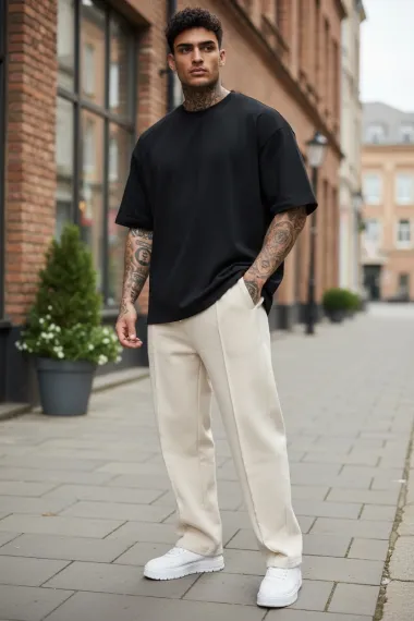 Pantaloni de trening bej 2585 19-5.2