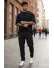 Pantaloni de trening conici, negri 3001 31-5.2