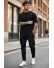 Pantaloni de trening conici, negri 3001 31-5.2