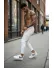 Pantaloni de trening barbati slim fit alb 8206 D3-5.2