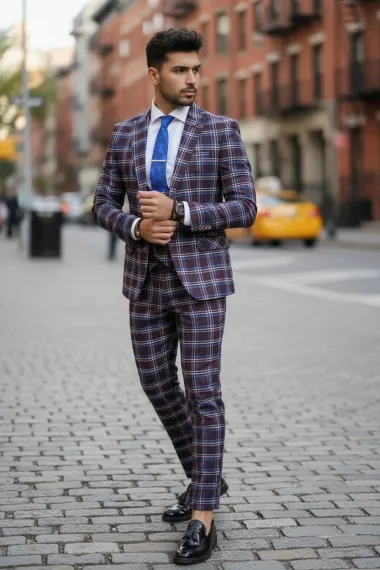 Costum barbati slim fit + Vesta B4224 91