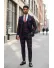Costum barbati slim fit bleumarin in carouri B7921 92-4 