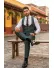 Compleu barbati Vesta + Pantaloni verde B5517 32-5