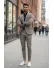 Costum barbati slim fit in carouri sacou + pantaloni 10268 D4-3.1