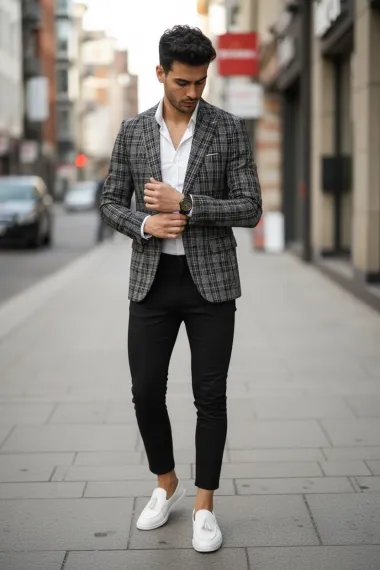 Sacou barbati slim fit gri 1162 26-3.3