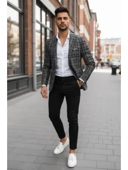 Sacou barbati slim fit gri 1162 26-3.3