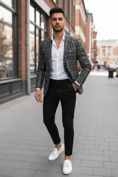 Sacou barbati slim fit gri 1162 26-3.3