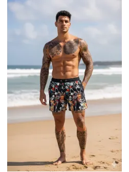 Sort de baie cu imprimeu 12528 D5-4.1