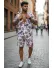 Compleu de vara camasa imprimeu + pantaloni 12748 19-4.3
