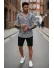 Compleu de vara camasa dungi + pantaloni 13213