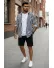 Compleu de vara camasa dungi + pantaloni 13213