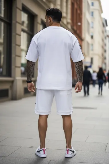 Compleu de vara tricou + pantaloni alb, 009