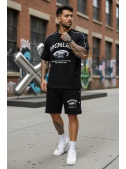 Compleu de vara tricou + pantaloni negru, 009